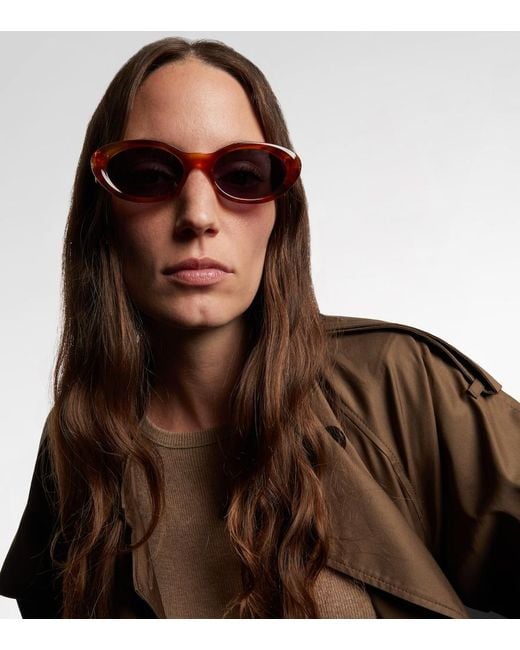Fendi Blue Ff Diamonds Oval Sunglasses