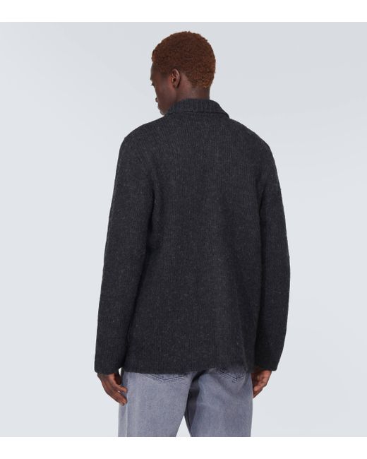 Our Legacy Black Ribbed-knit Cardigan for men
