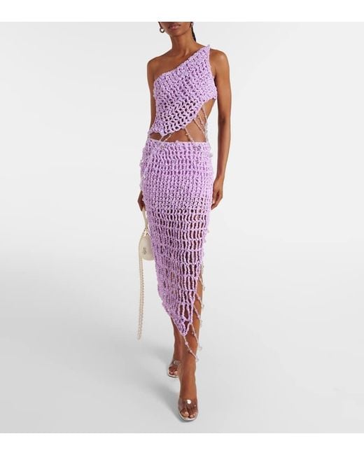 Top De Croche Con Cuentas SUSAN FANG de color Pink