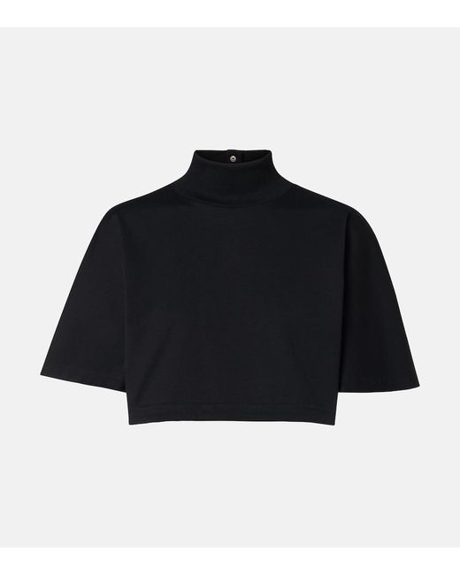 Alaïa Black Cotton Jersey T-Shirt
