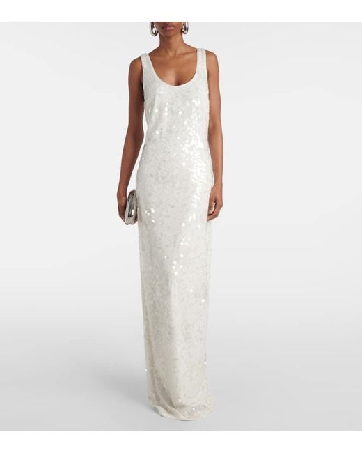 Vestido De Coctel Bex Con Lentejuelas Jonathan Simkhai de color White