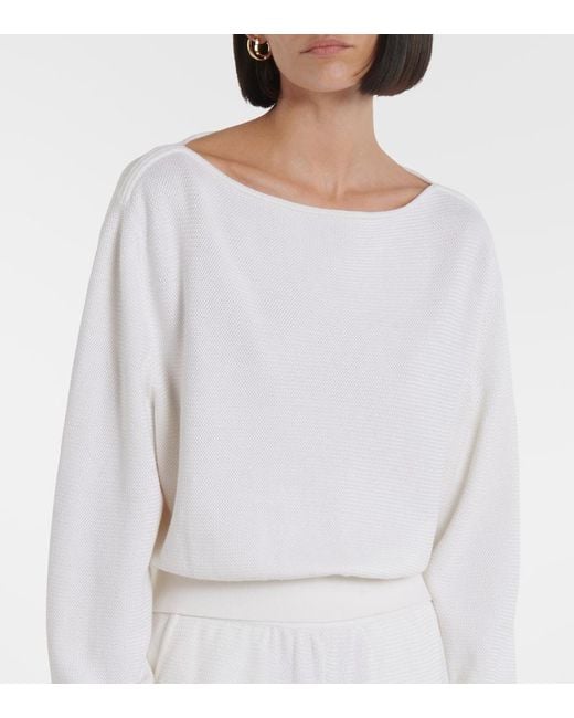 Jersey Dora Baltea De Seda Y Algodon Loro Piana de color White