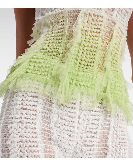 Roberta Einer White Angel Halterneck Top