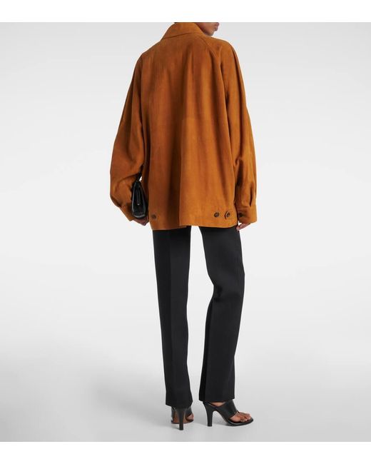 The Row Brown Sedor Suede Jacket