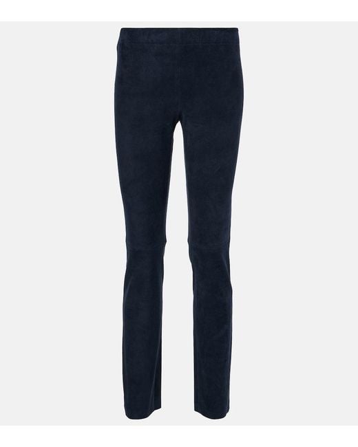 Stouls Blue Jacky Suede Slim Pants