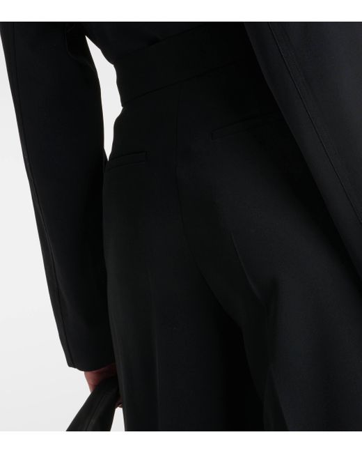 Max Mara Black Elegante Ercole Cady Wide-leg Pants
