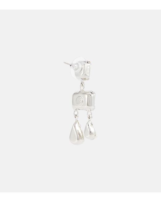 Jennifer Behr White Lucille Embellished Earrings