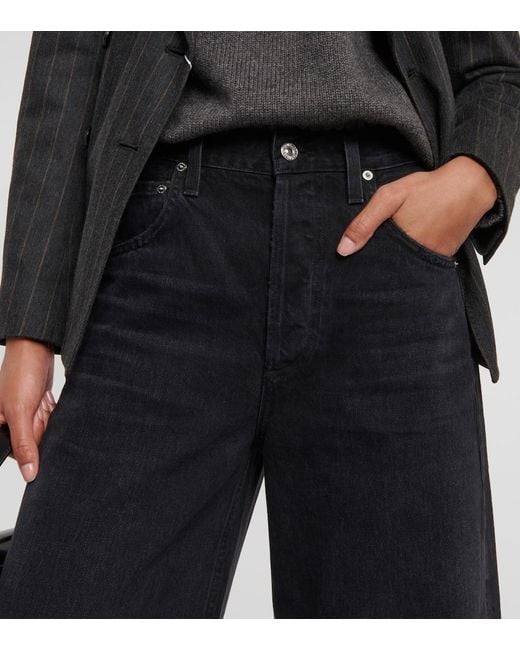 Citizens of Humanity Blue Ayla High-Rise Wide-Leg Jeans
