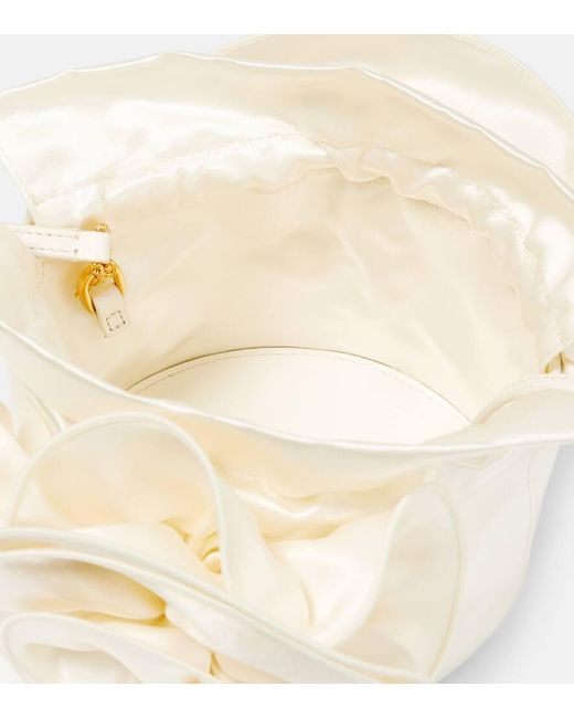 Magda Butrym Natural Gathered Silk-Satin Shoulder Bag