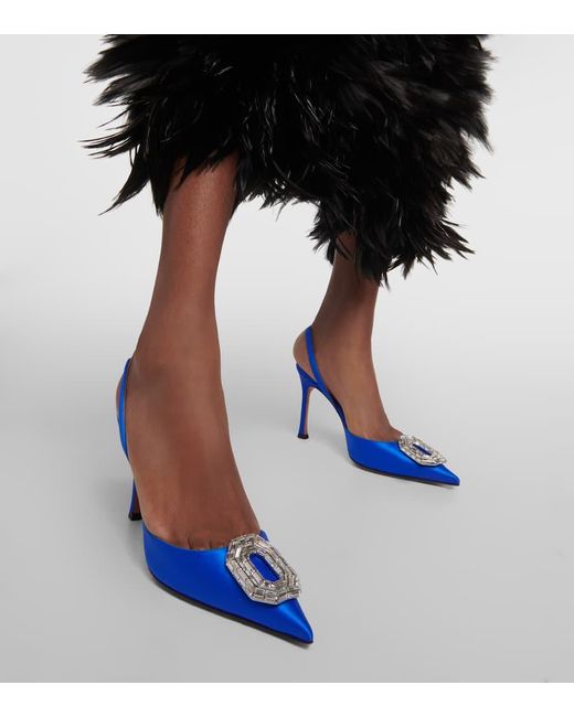 Pumps Slingback Camelia di AMINA MUADDI in Blue
