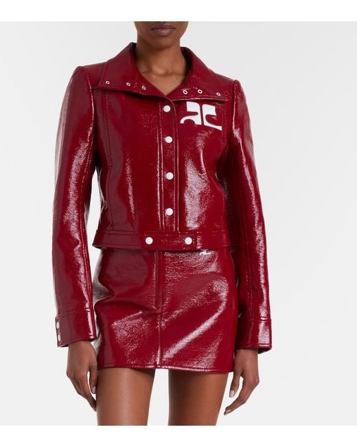 Courreges Red Reedition Vinyl Jacket