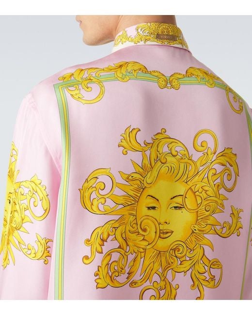 Camicia di Versace in Yellow da Uomo