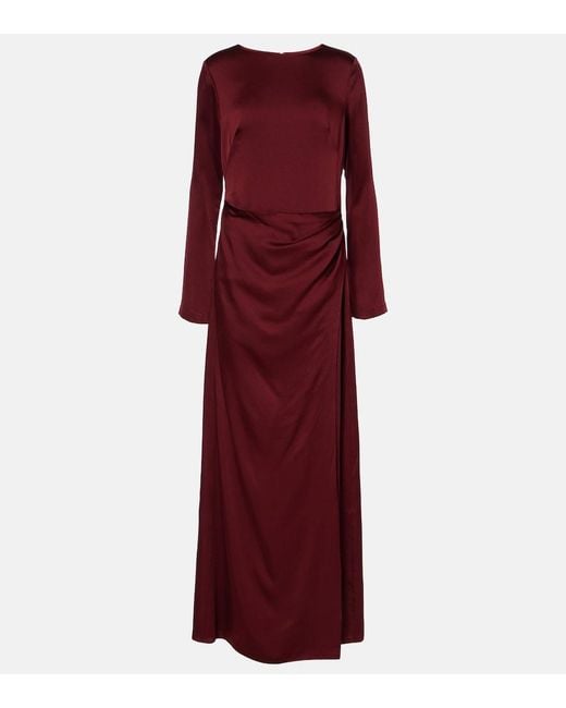 Jonathan Simkhai Red Qiana Draped Gown