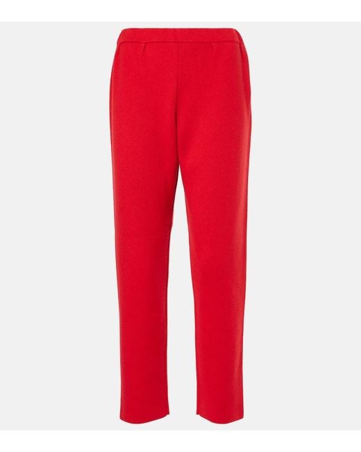 The Row Red Herea Cashmere Sweatpants