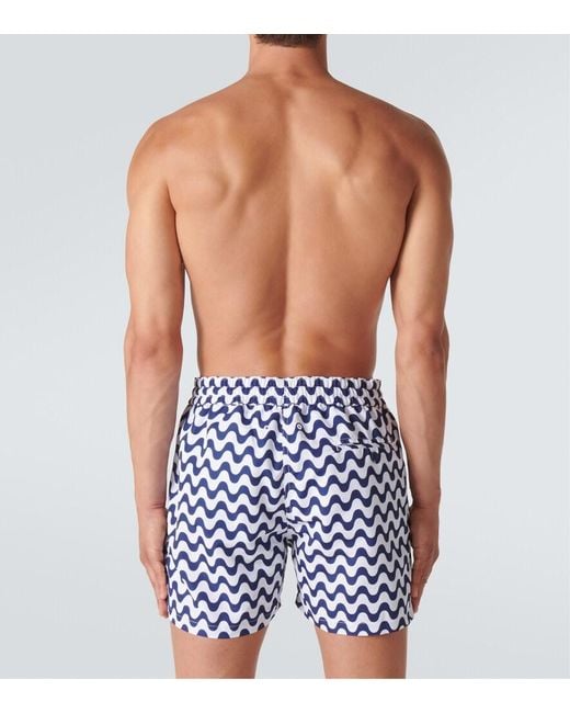 Frescobol Carioca Blue Copacabana Printed Swim Shorts for men