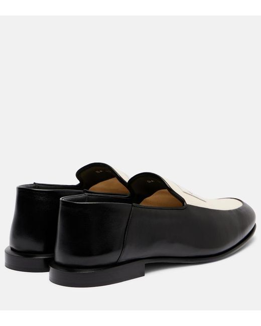 Givenchy Black Label Leather And Canvas Loafers