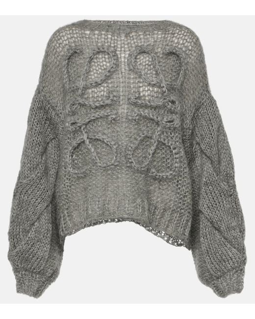 Loewe Gray Pullover Anagram Aus Einem Mohairgemisch