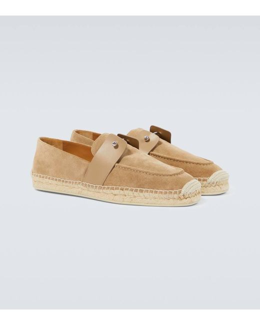 Christian Louboutin White Chambespadrille Suede Espadrilles for men