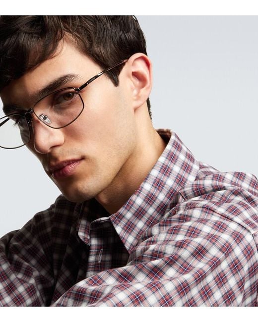 Balenciaga Metallic Monday Rectangular Sunglasses for men