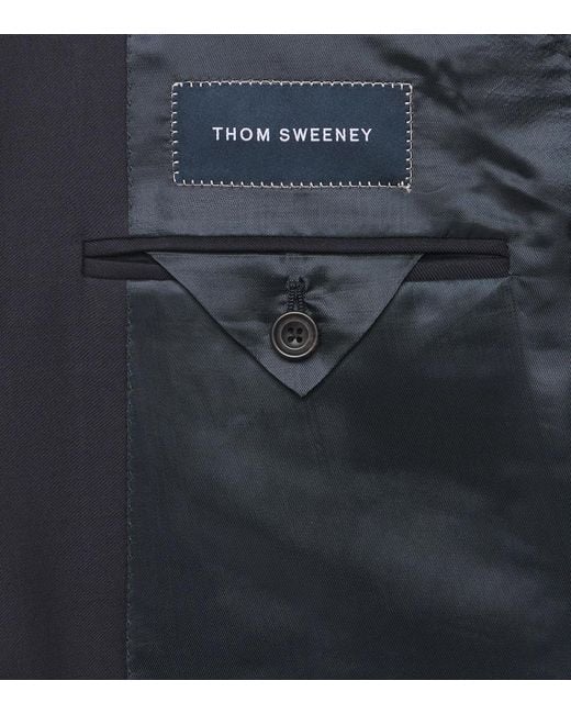 Thom Sweeney Blue Weighhouse Wool Suit for men