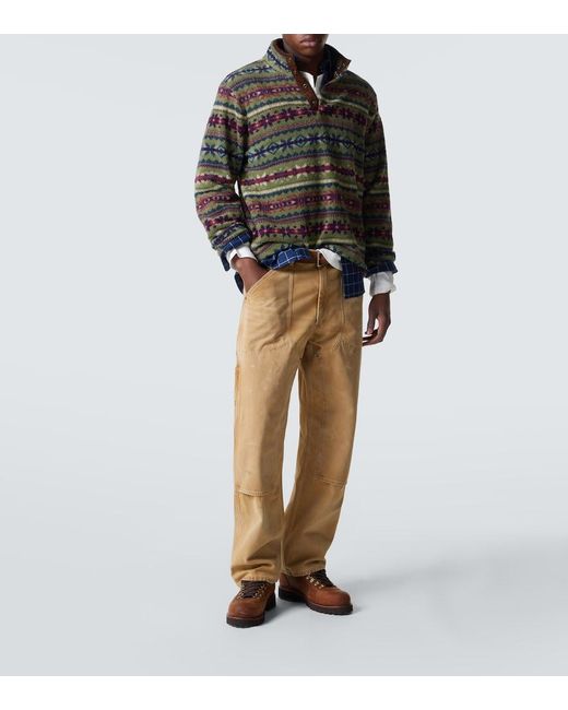 Polo Ralph Lauren Gray Printed Teddy Sweater for men