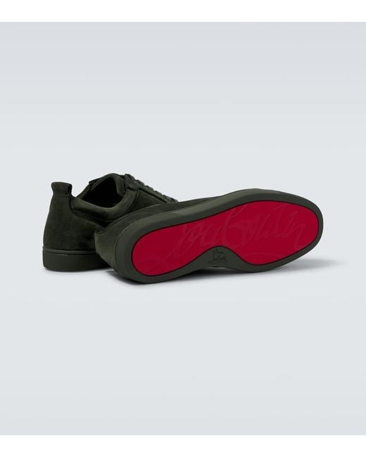 Sneakers Louis Junior Spikes di Christian Louboutin in Green da Uomo