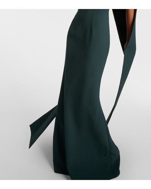 Safiyaa Green Caped Gown