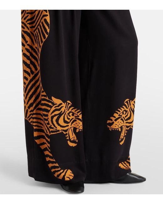 Farm Rio Blue Weite Hose Tiger