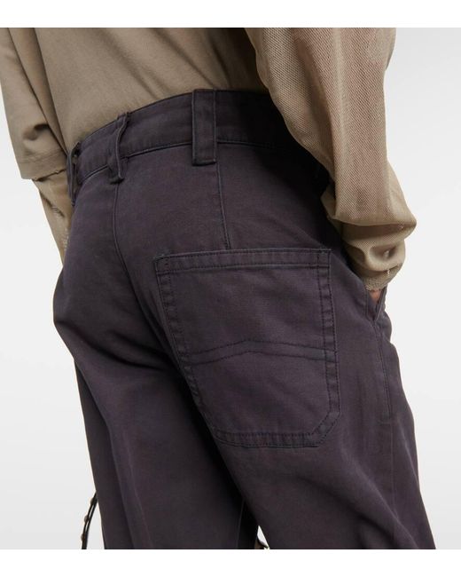 Pantalones cargo de lona de algodon Acne de color Blue