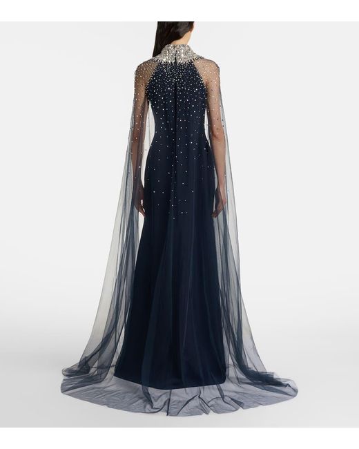 Robe Longue Zadie A Ornements Jenny Packham en coloris Blue
