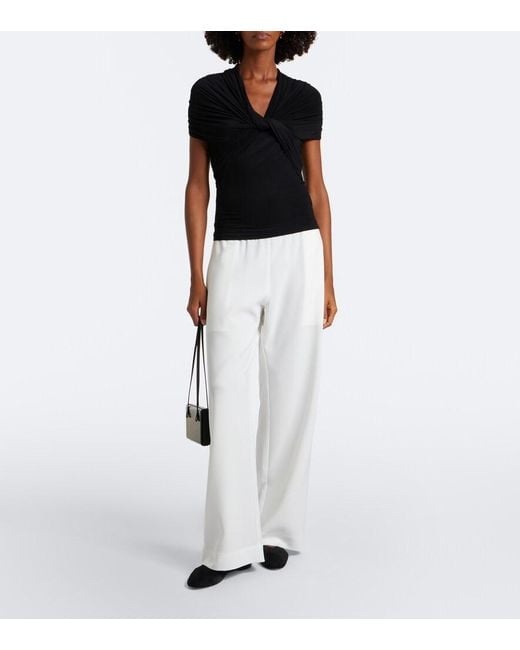 TOVE Black Hadara Gathered Top