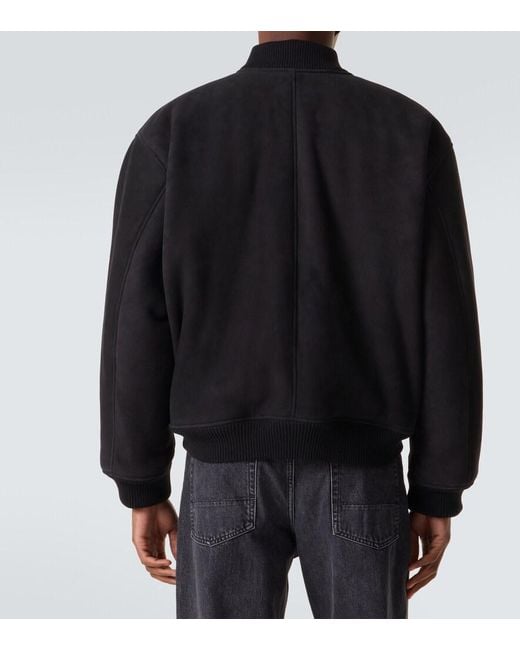 Studio Nicholson Black X Aaron Levine Berkeley Suede Bomber Jacket for men