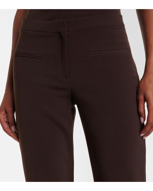Courreges Brown High-Rise Flared Pants
