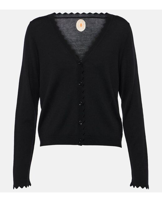 Cardigan in lana vergine di Jardin Des Orangers in Black