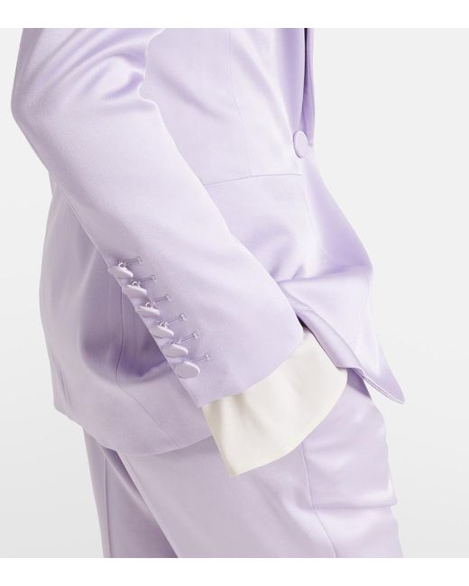 Nina Ricci Purple Crepe Satin Blazer