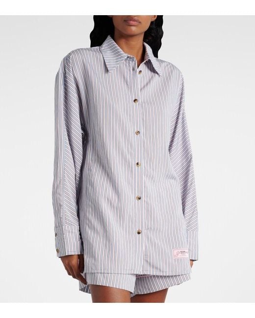 Ganni Blue Striped Shirt