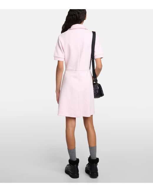 Moncler Pink Cotton-blend Pique Polo Dress