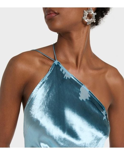 The Sei Blue Asymmetric Velvet Gown