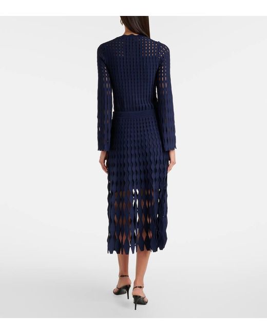Jonathan Simkhai Blue Midirock Wilma Aus Strick