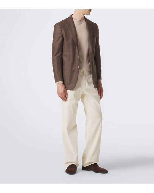 Canali Brown Suede Penny Loafers for men