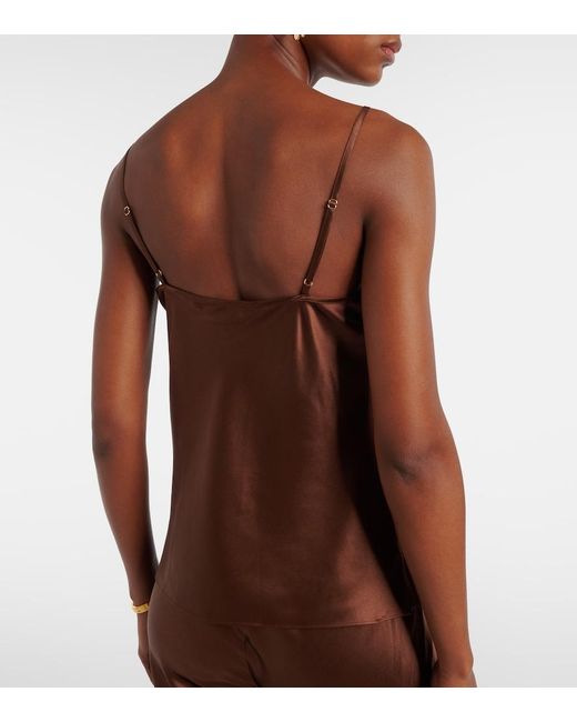 Veronica Beard Brown Sola Silk-Blend Camisole