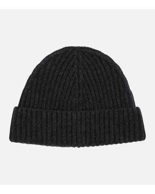 Loewe Black Anagram Ribbed-Knit Cashmere Beanie