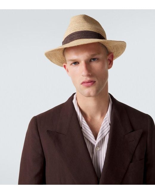 Borsalino Natural Federico Straw Panama Hat for men