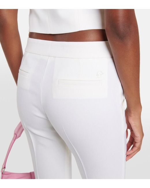 Blumarine White Mid-Rise Slim Pants