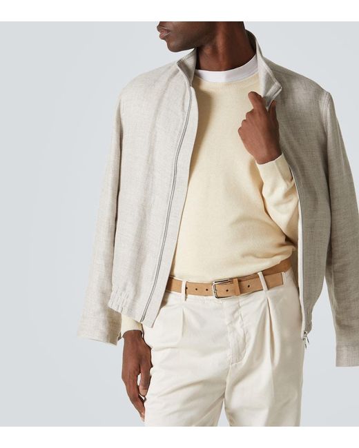 Brunello Cucinelli Pullover Aus Kaschmir in Natural für Herren