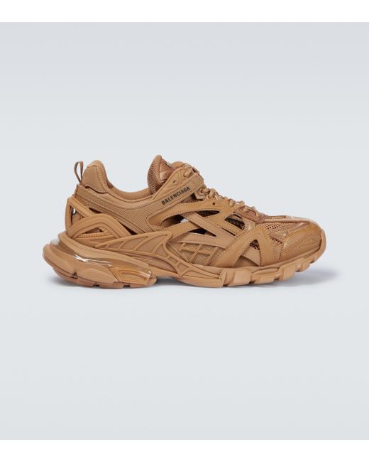 Balenciaga Brown Track.2 Open Sneakers for men