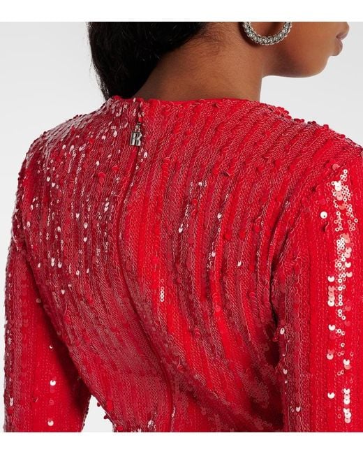 ROTATE BIRGER CHRISTENSEN Red Sequined Minidress