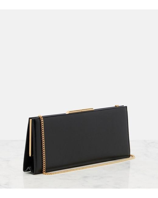 Saint Laurent Black Midnight Small Leather Clutch