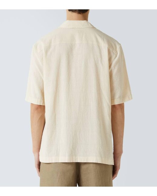 Camisa Bowling De Algodon A Cuadros Sunspel de hombre de color Natural