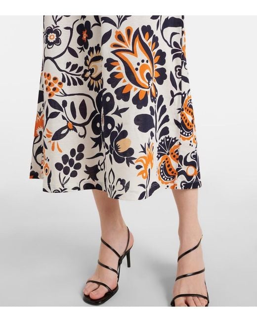 LaDoubleJ White Sporty Swing Cotton Jersey Midi Dress